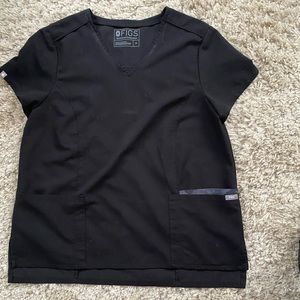 Figs black scrub top